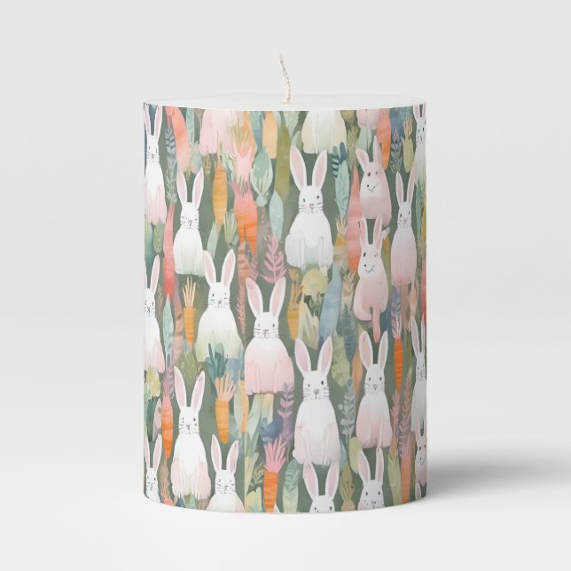 All over print bunny candle Easter (Front)