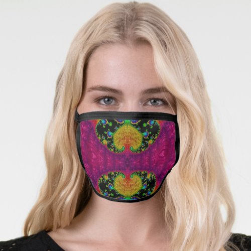 All_Over Print Face Mask Black Pink Yellow Blue