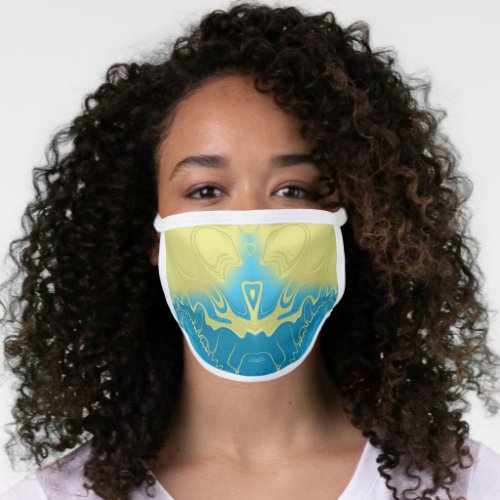 All_Over Print Face Mask Blue Yellow