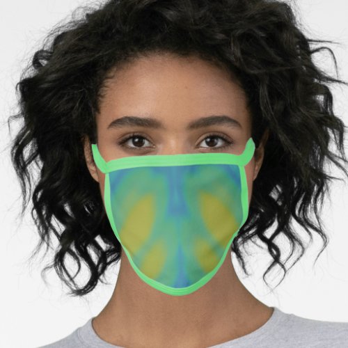 All_Over Print Face Mask Blue Yellow Green