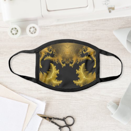 All_Over Print Face Mask Golden Yellow and Black