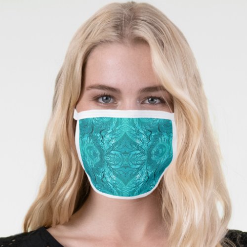 All_Over Print Face Mask Green White