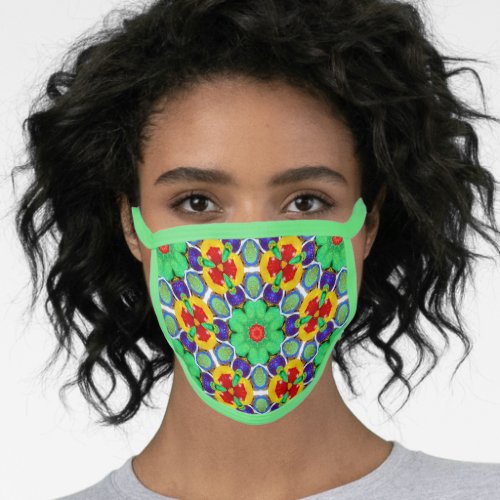 All_Over Print Face Mask Green Yellow Blue Red