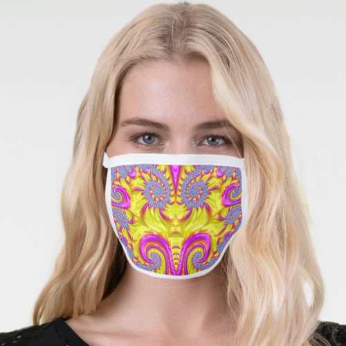 All_Over Print Face Mask Pink Yellow and Blue