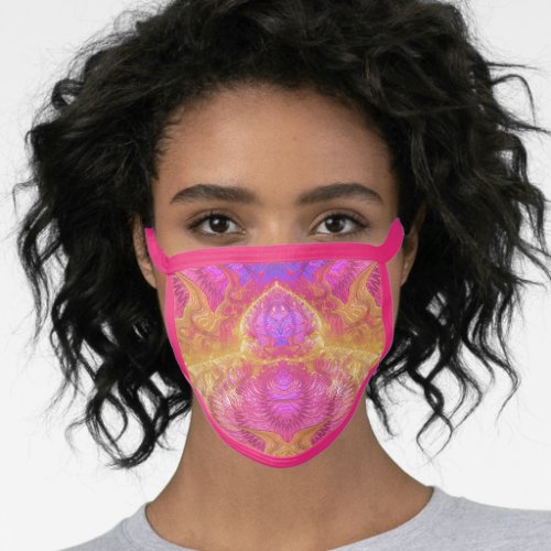 All_Over Print Face Mask Pink Yellow Gold Blue