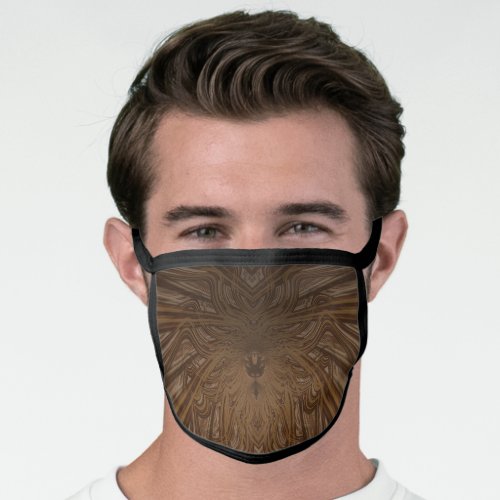 All_Over Print Face Mask Shades of Brown and Black
