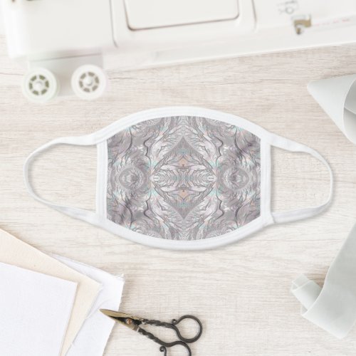 All_Over Print Face Mask Silver Gray White Pearl