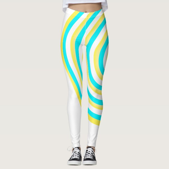 All Over Print Leggings with Circular Design (Front)
