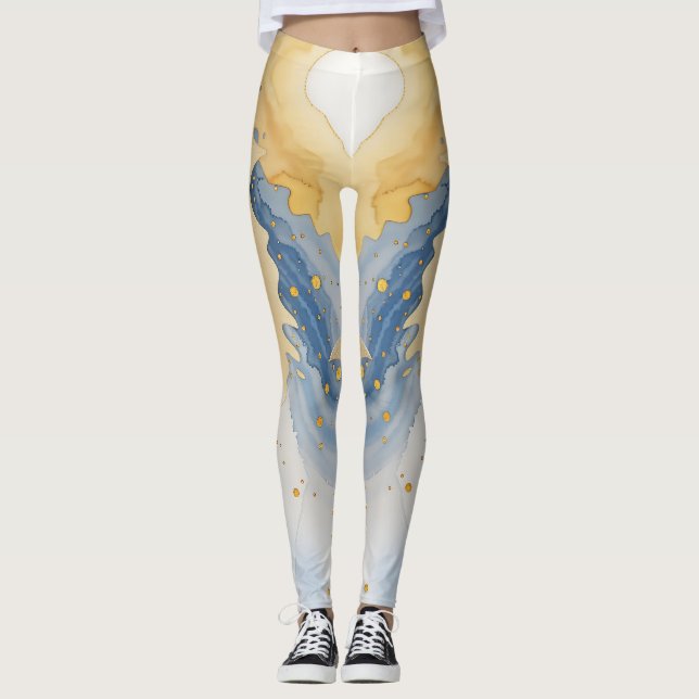 All Over Print Leggings with Circular Design (Front)