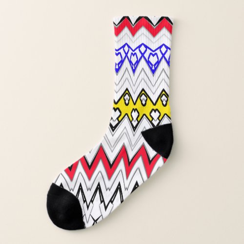 All_Over_Print Socks a classic zigzag pattern  Socks