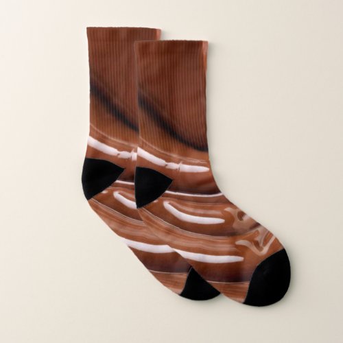 All_Over_Print Socks with chocolate design 