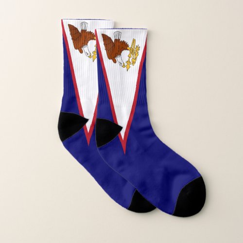 All Over Print Socks with Flag of American Samoa