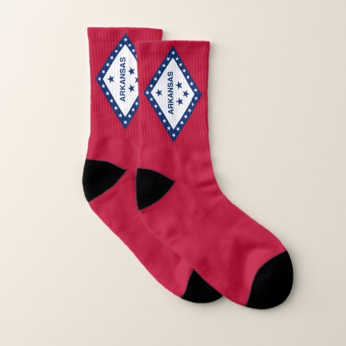 All Over Print Socks with Flag of Arkansas State