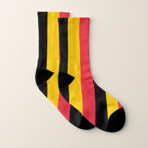 All Over Print Socks with Flag of Belgium