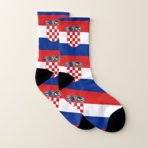 All Over Print Socks with Flag of Croatia
