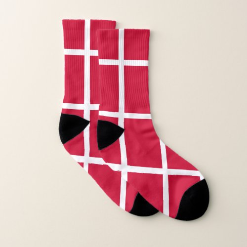 All Over Print Socks with Flag of Denmark