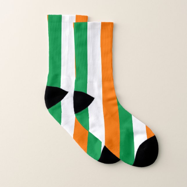 All Over Print Socks with Flag of Ireland (Pair)