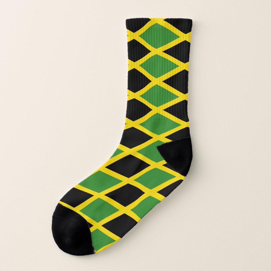 All Over Print Socks with Flag of Jamaica Zazzle