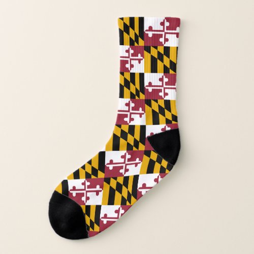 All Over Print Socks with Flag of Maryland