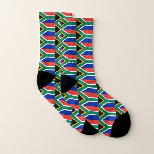 All Over Print Socks with Flag of South Africa