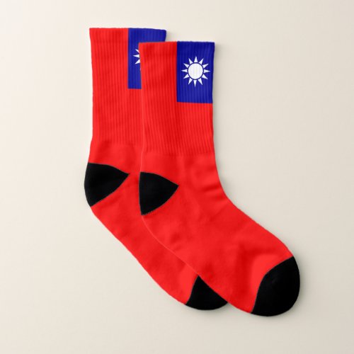 All Over Print Socks with Flag of Taiwan