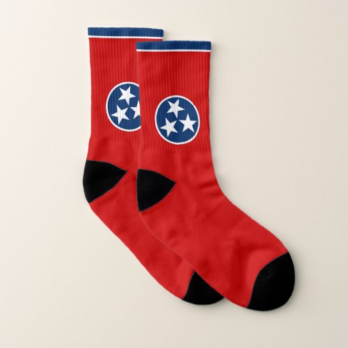 All Over Print Socks with Flag of Tennessee