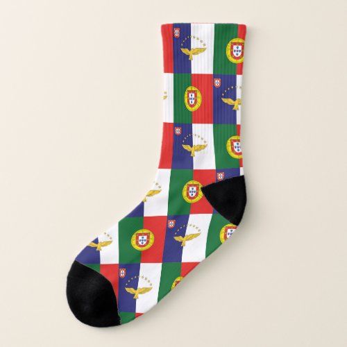 All_Over_Print Socks with Portugal and Azores Flag