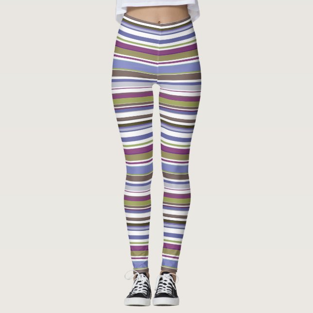  All-over print Striped Leggings (Front)