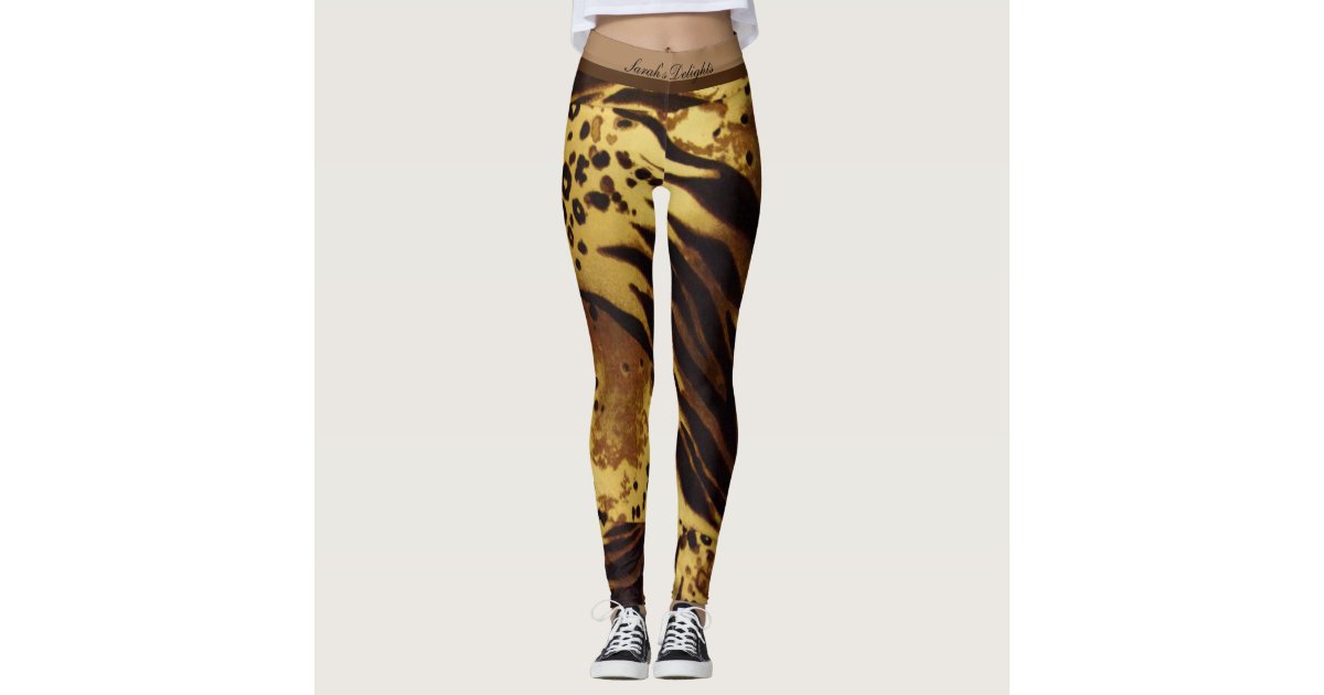 All over print tiger print leggings. leggings