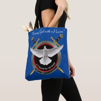 All Over Print Tote Bag Dove & Two Swords by personaleffects at Zazzle