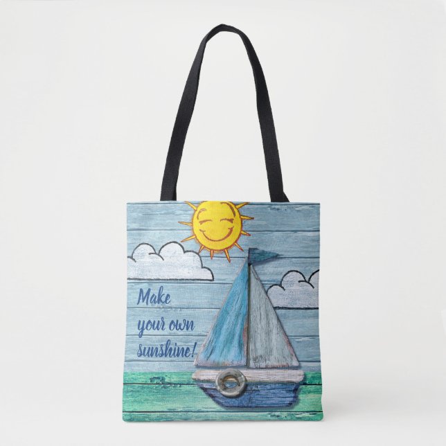 All over print Tote Bag Driftwood Beach (Front)