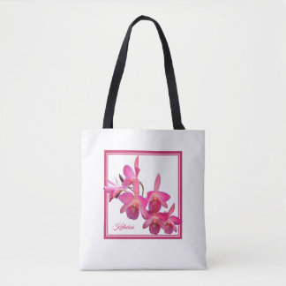 All-Over-Print Tote Pink Red Melon Cerise Orchids