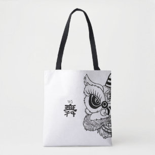 All-Over-Print Tote, Shoulder Tote Lion Dance