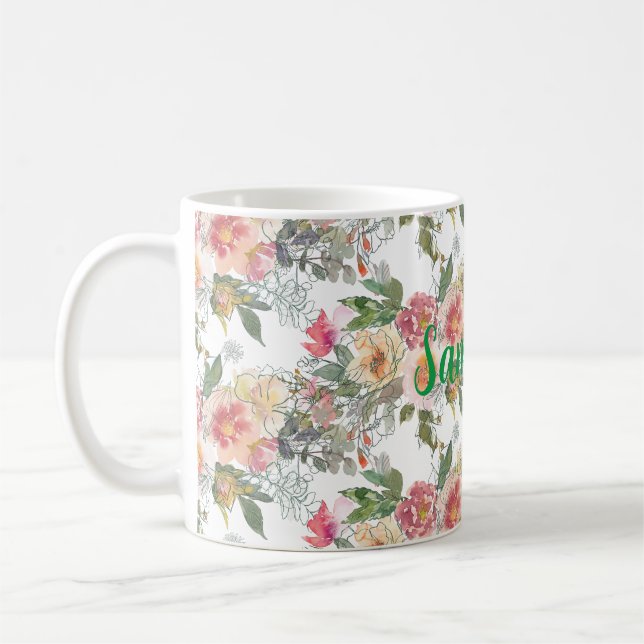 All over print with customizable text mug (Left)