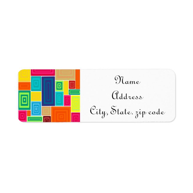 All Over Rectangles Label (Front)