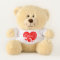 All over red heart print teddy bear.