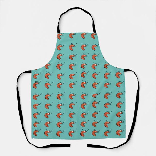 All-Over Shrimp Print Apron (Front)