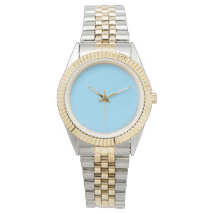 All-Over Solid Colour Light Blue with Increments Watch