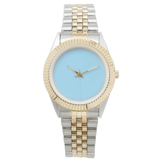 All-Over Solid Colour Light Blue with Increments Watch (Front)