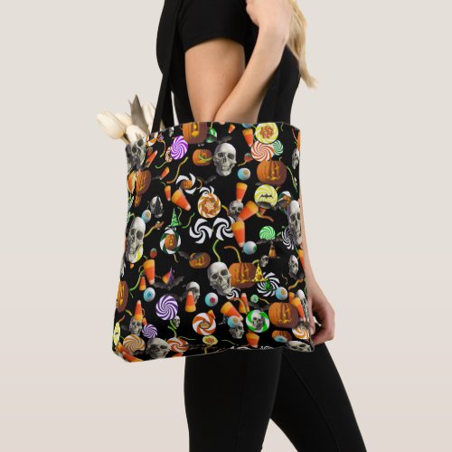 All_Over Tote_ Creepy Halloween Confetti Tote Bag