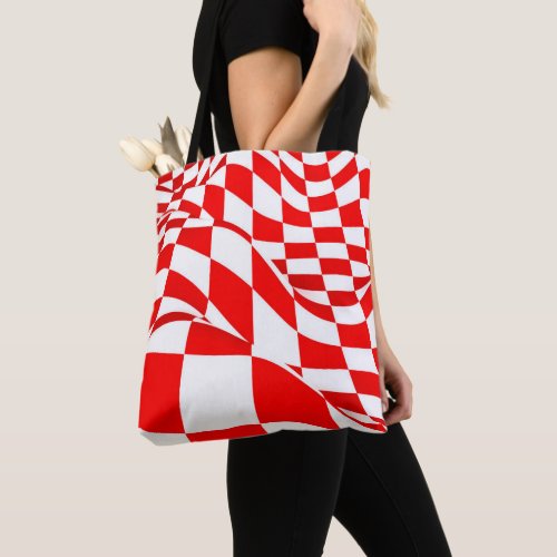 All_Over Tote _ Modified Red Checkered Flag