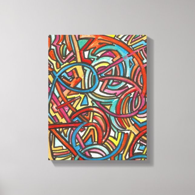 All Paths End There-Abstract Art Hand Painted Canvas Print (Front)