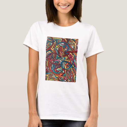All Paths End There_Hand Painted Abstract Art T_Shirt