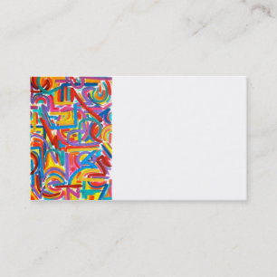 All Paths Go There-Hand Painted Abstract Art Business Card