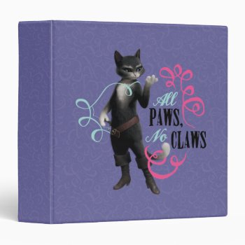 All Paws No Claws (color) 3 Ring Binder by pussinboots at Zazzle
