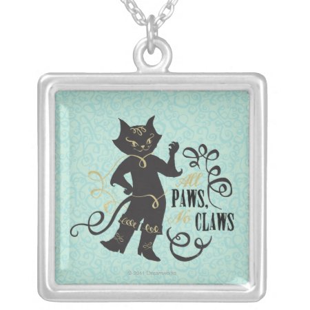 All Paws No Claws Silver Plated Necklace