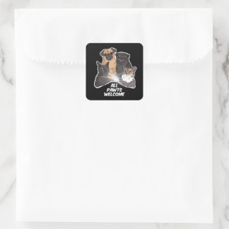 All Pawts Welcome Classic Round Stickers