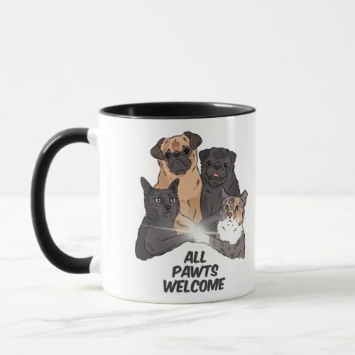 All Pawts Welcome Combo Mug 11 oz Mug