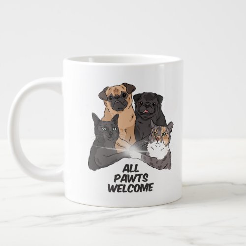 All Pawts Welcome Jumbo Mug