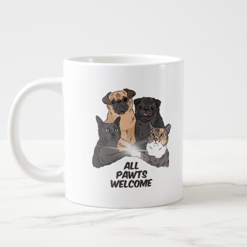 All Pawts Welcome Jumbo Mug